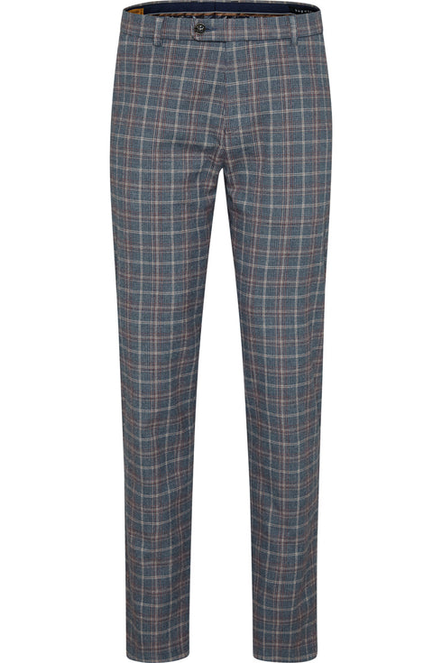 Yarn Dyed Check Pants - Blue